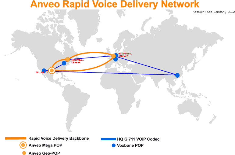 Anveo Network Map